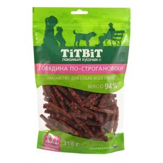 Titbit Лакомый кусочек XXL / Лакомство Титбит для собак всех пород Говядина по-строгановски Titbit Лакомый кусочек XXL / Лакомство Титбит для собак всех пород Говядина по-строгановски