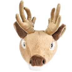Pet Star / Игрушка Пет Стар для собак ГОЛОВА ОЛЕНЯ с пищалкой, плюшевая
