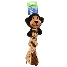 Pet Star / Игрушка Пет Стар для собак ОБЕЗЬЯНА с канатом и пищалкой, плюшевая