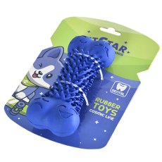 Pet Star / Игрушка Пет Стар для собак КОСТОЧКА игольчатая синяя резина