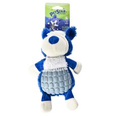 Pet Star / Игрушка Пет Стар для собак МИШКА синий плюшевый с пищалкой, резиновая вставка