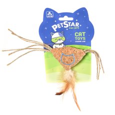 Pet Star / Игрушка Пет Стар для кошек ПОДУШЕЧКА с мятой и перьями, текстиль