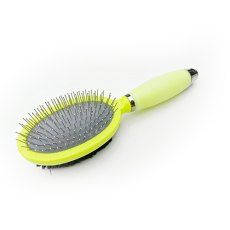 Pet Star / Ррасческа-щетка Пет Стар Двойная с силиконовой ручкой