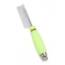 Pet Star / Расческа Пет Стар с частыми зубцами 40 зубцов с силиконовой ручкой