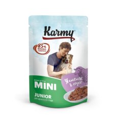 Karmy Junior Mini / Паучи Карми для Щенков Мелких пород Ягненок в соусе (цена за упаковку) Karmy Junior Mini / Паучи Карми для Щенков Мелких пород Ягненок в соусе (цена за упаковку)