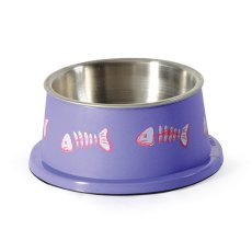 Camon / Миска Камон на пластике с антискользящим кольцом Рыбья кость Сиреневая