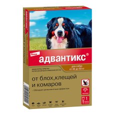 Elanco Адвантикс / Капли на холку от Блох, Клещей и Комаров для собак весом 40 - 60 кг Elanco Адвантикс / Капли на холку от Блох, Клещей и Комаров для собак весом 40 - 60 кг