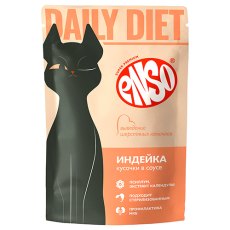 Enso / Влажный корм Энсо Паучи для взрослых кошек Поддержание здоровья печени Индейка Кусочки в соусе (цена за упаковку)