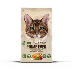Prime Ever Fresh Meat Adult Cat / Сухой корм Прайм Эвер для взрослых кошек всех пород Индейка с рисом