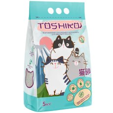 Toshiko / Комкующийся наполнитель Тошико для кошачьего туалета Бентонитовый Сосновый бор