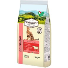 Chat&Chat Adult Gourmand Beef / Сухой корм Чат и Чат для взрослых кошек с Говядиной