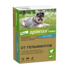 Elanco Дронтал плюс / Таблетки от Гельминтов в форме косточки со вкусом Мяса для собак