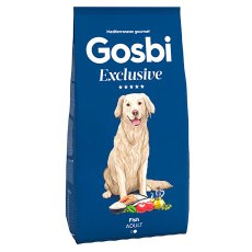 Gosbi Exclusive Medium Fish / Сухой Низкозерновой корм Госби для взрослых собак Средних пород Рыба