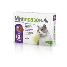Krka Милпразон Комбинированный антигельминтный препарат для Котят и кошек весом более 2 кг