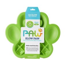 PetDreamHouse Paw Slow Feeder Green Easy / Миска ПетДримХаус Лапа для собак и кошек для медленного кормления 450г