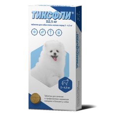 Тиксфли Таблетки от блох и клещей для собак очень мелких пород 2-4,5кг 112,5 мг