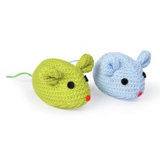 Camon / Игрушка Камон для кошек Мышь вязанная Зеленый и синий Camon / Игрушка Камон для кошек Мышь вязанная Зеленый и синий