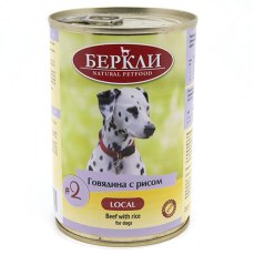 Berkley LOCAL Террин №2 / Влажный корм Консервы Беркли для собак Говядина с рисом (цена за упаковку)
