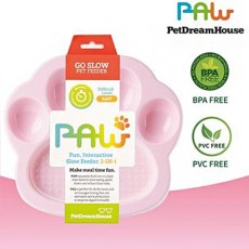 PetDreamHouse Paw 2-in-1 Mini Slow Feeder & Lick Pad Baby Pink Easy / Миска ПетДримХаус Лапа Мини 2в1 для собак и кошек для медленного кормления 200г