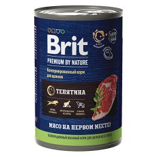 Brit Puppy Premium by Nature / Консервы Брит для Щенков всех пород Телятина (цена за упаковку)