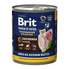 Brit Premium by Nature / Консервы Брит для собак всех пород Баранина и рубец (цена за упаковку) Новинка