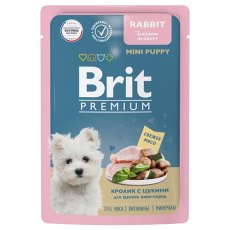 Brit Premium Puppy Mini / Паучи Брит Премиум для Щенков Мелких пород Кролик с цукини в соусе (цена за упаковку)
