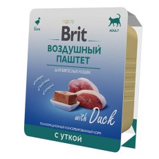Brit Adult Воздушный паштет / Влажный корм (Ламистеры) Брит для взрослых кошек с Уткой (цена за упаковку) Brit Adult Воздушный паштет / Влажный корм (Ламистеры) Брит для взрослых кошек с Уткой (цена за упаковку)