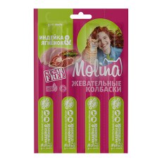 Molina / Лакомство Молина для кошек Жевательные колбаски Индейка Ягненок