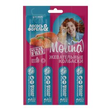 Molina / Лакомство Молина для кошек Жевательные колбаски Лосось Форель