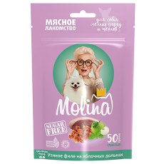 Molina / Мясное лакомство Молина для Щенков и собак Мелких пород Утиное филе на Яблочных дольках