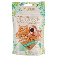 Molina Best Friends / Лакомство Молина для кошек и собак Куриные чипсы с треской