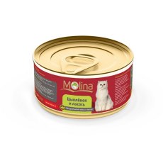 Molina / Консервы Молина для кошек Цыпленок с лососем в желе (цена за упаковку) Molina / Консервы Молина для кошек Цыпленок с лососем в желе (цена за упаковку)