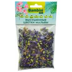 Bambini Pets / Лакомство Бамбини Петс для грызунов и кроликов высушенные цветки мальвы Bambini Pets / Лакомство Бамбини Петс для грызунов и кроликов высушенные цветки мальвы