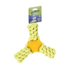 Pet Star / Игрушка Пет Стар для собак КАНАТ ЗЕЛЕНЫЙ ТРЕУГОЛЬНЫЙ TPR, полиэстер, хлопок