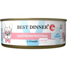 Best Dinner Vet Profi GastroIntestinal Low Fat / Диетический корм Бест Диннер для собак с Птицей (цена за упаковку)