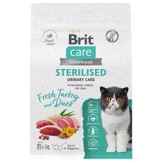 Brit Care Sterilised Urinary Care Turkey Duck / Сухой корм Брит для взрослых Стерилизованных кошек Индейка Утка