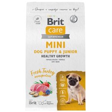 Brit Care Puppy & Junior Mini Healthy Growth / Сухой корм Брит для Щенков и молодых собак Мелких пород Индейка