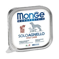 Monge Dog Monoproteico Solo Lamb / Влажный корм Паштет Монж Монопротеиновый для взрослых собак Ягнёнок (цена за упаковку)