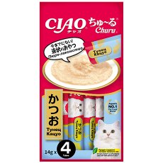Inaba Ciao Churu Katsuo Tuna / Лакомство-пюре Инаба для кошек Тунец кацуо