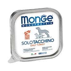 Monge Dog Monoproteico Solo Turkey / Влажный корм Паштет Монж Монопротеиновый для взрослых собак Индейка (цена за упаковку)