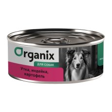 Organix / Консервы Органикс для собак Утка индейка картофель (цена за упаковку)