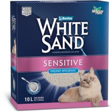 White Sand Sensitive / Комкующийся наполнитель Вайт Сенд для чувствительных кошек Без запаха