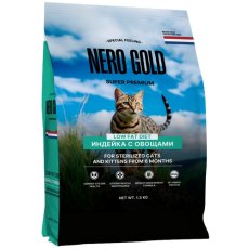 Nero Gold Sterilized / Сухой корм Неро Голд для котят и стерилизованных кошек Индейка с овощами