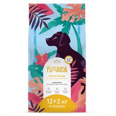 Florida Dog Adult Small Breed Chicken & Apple / Сухой корм Флорида для взрослых собак Малых пород Курица яблоко