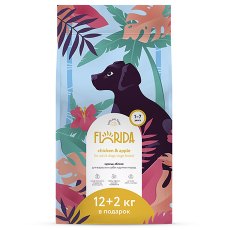 Florida Dog Adult Large Breed Chicken & Apple / Сухой корм Флорида для взрослых собак Крупных пород Курица яблоко