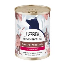 Florida Preventive Line Gastrointestinal / Влажный корм Консервы Флорида для собак при Расстройствах Пищеварения с Кониной (цена за упаковку)