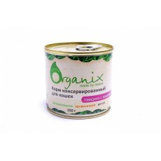 Organix Консервы для кошек Говядина с языком (цена за упаковку)