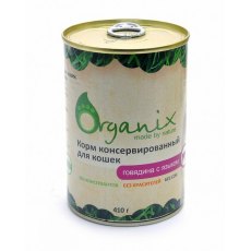 Organix Консервы для кошек Говядина с языком (цена за упаковку)