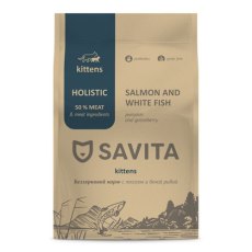 Savita Kittens Salmon and white fish / Сухой Беззерновой корм Савита для Котят с Лососем и белой рыбой
