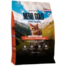 Nero Gold / Сухой корм Неро Голд для взрослых кошек и котят Лосось с овощами